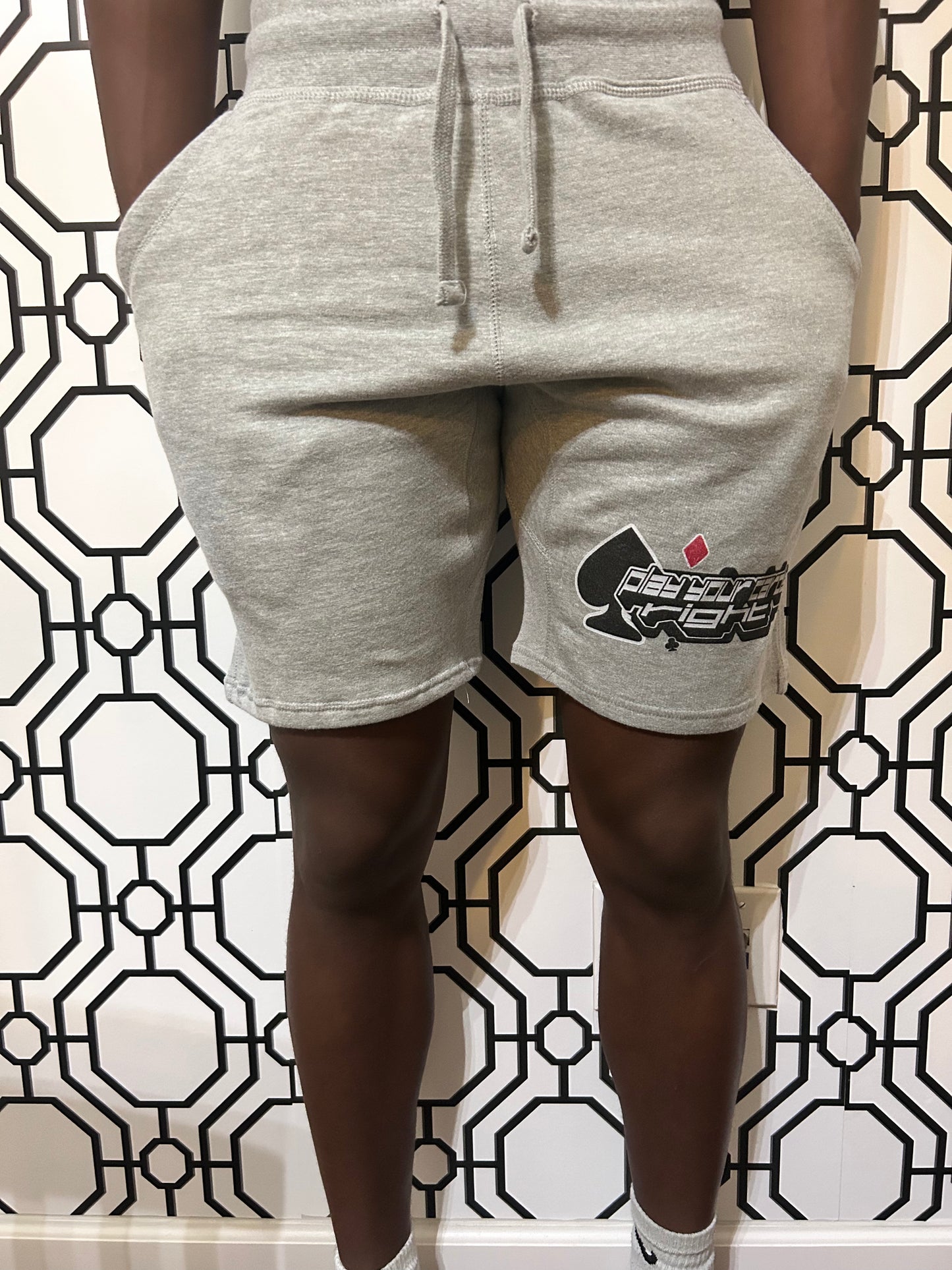 Grey jogger shorts